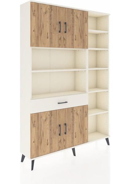 Arges Dolap 10 Raflı Tek Çekmeceli 4 Kapaklı 132X30X195 Aytaşı-Çam/aytaşı fiyatları