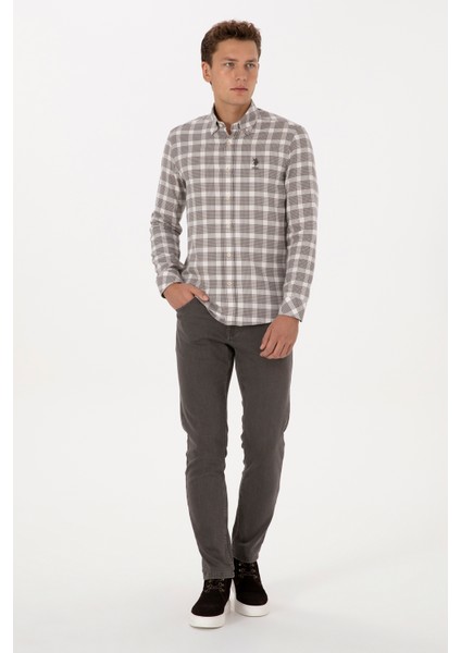 Erkek Vizon Gömlek Desenli 50308532-VR052 modelleri