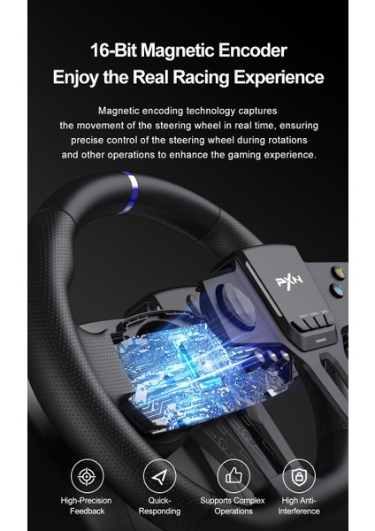 Direksiyon Seti – 900° Dönüş, Çift Motorlu Titreşim, 16-Bit Manyetik Encoder, Rgb Işıklı Geri Bildirim, Hall Sensörlü Metal Pedal, Pc Ps4 Xbox Uyumlu Gerçek Sürüş Deneyimi Pxn V900 Gen2 indirimleri