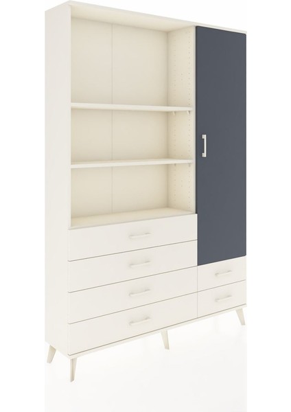 Arges Dolap 7 Raflı 6 Çekmeceli Tek Kapaklı 132X30X195 Aytaşı-Antrasit/aytaşı fiyatları