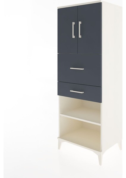 Hyperion Dolap 3 Raflı 2 Çekmeceli 2 Kapaklı 60X44X163 Aytaşı-Antrasit modelleri