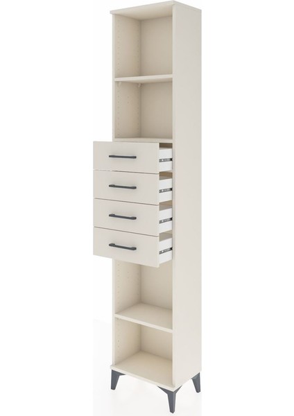 Arges Dolap 3 Raflı 4 Çekmeceli 44X30X221 Aytaşı-Aytaşı fırsatları