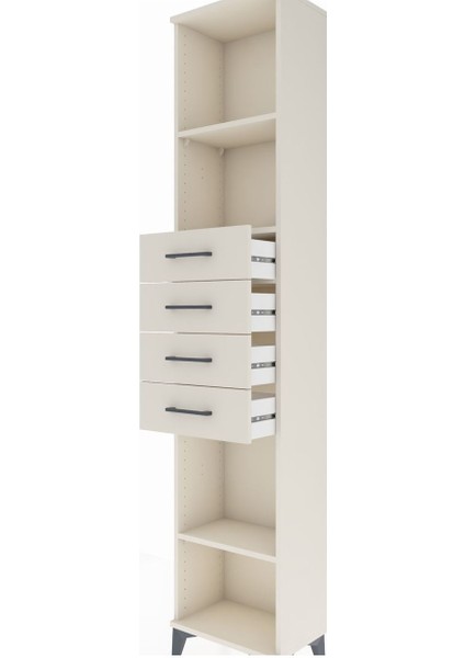 Arges Dolap 3 Raflı 4 Çekmeceli 44X30X221 Aytaşı-Aytaşı indirimleri