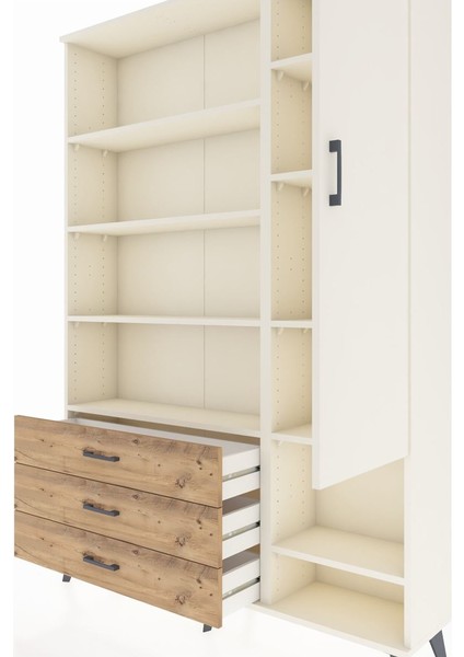 Arges Dolap 9 Raflı 3 Çekmeceli Tek Kapaklı 132X30X195 Aytaşı-Aytaşı/çam fırsatları