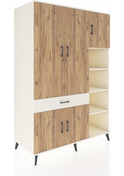 Kronos Dolap 10 Raflı Tek Çekmeceli 5 Kapaklı 132X59X195 Aytaşı-Çam/aytaşı fiyatları