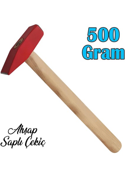 Ahşap Saplı Çekiç 500 Gram Çivi Çakar