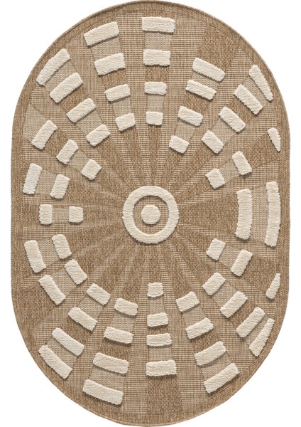 Marakeş Beyaz Oval Halı Salon Oturma Odası Çocuk Odası Yatak Odası Halısı 677O