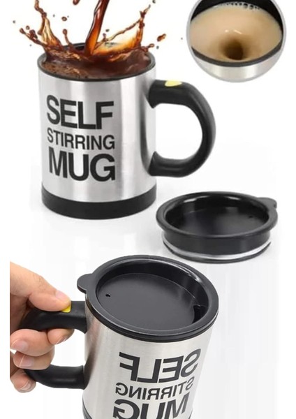 Karıştırıcı Özellikli Mikser Kupa Self Stirring Mug