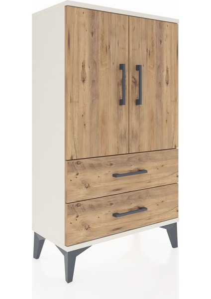 Arges Komodin 2 Raflı 2 Çekmeceli 2 Kapaklı 60X30X106 Aytaşı-Çam fırsatları