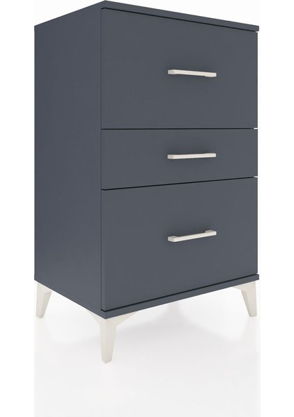 Hyperion Komodin 3 Çekmeceli 60X44X96 Antrasit-Antrasit fiyatları
