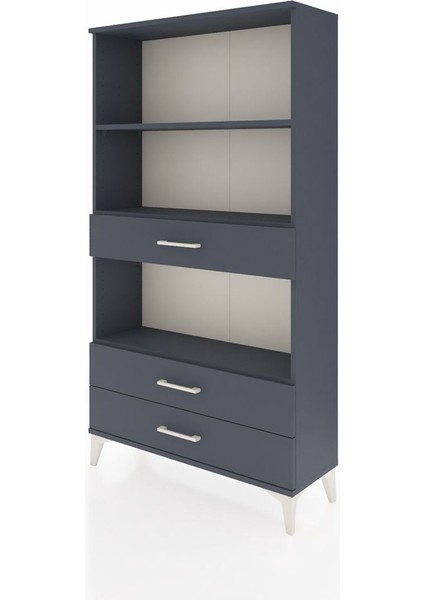 Arges Dolap 3 Raflı 3 Çekmeceli 88X30X163 Antrasit-Antrasit modelleri