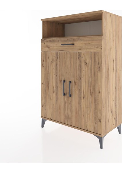 Hyperion Dolap 3 Raflı Tek Çekmeceli 2 Kapaklı 88X44X134 Çam-Çam modelleri