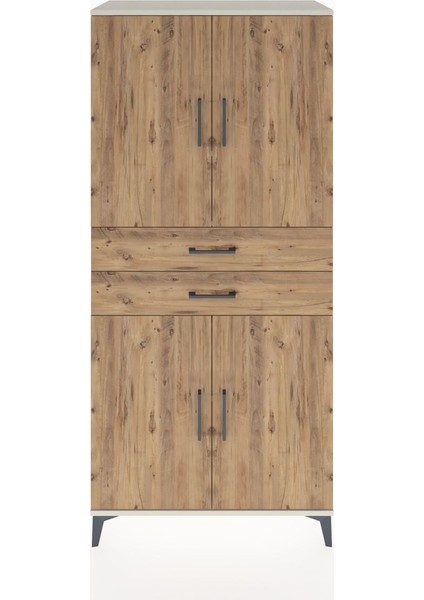 Hyperion Dolap 4 Raflı 2 Çekmeceli 4 Kapaklı 88X44X195 Aytaşı-Çam