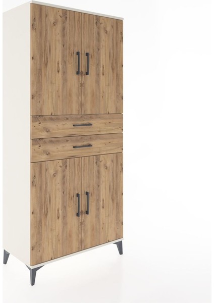 Hyperion Dolap 4 Raflı 2 Çekmeceli 4 Kapaklı 88X44X195 Aytaşı-Çam fiyatları