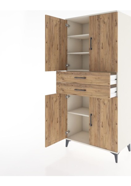 Hyperion Dolap 4 Raflı 2 Çekmeceli 4 Kapaklı 88X44X195 Aytaşı-Çam fırsatları