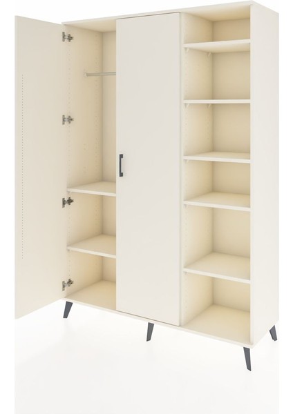 Hyperion Dolap 7 Raflı 2 Kapaklı Tek Askılı 132X44X195 Aytaşı-Aytaşı/antrasit modelleri