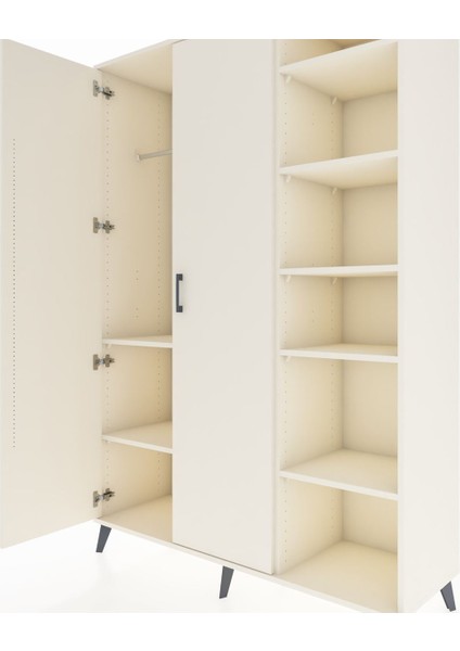 Hyperion Dolap 7 Raflı 2 Kapaklı Tek Askılı 132X44X195 Aytaşı-Aytaşı/antrasit fırsatları