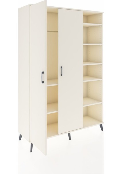 Hyperion Dolap 7 Raflı 2 Kapaklı Tek Askılı 132X44X195 Aytaşı-Aytaşı/antrasit indirimleri