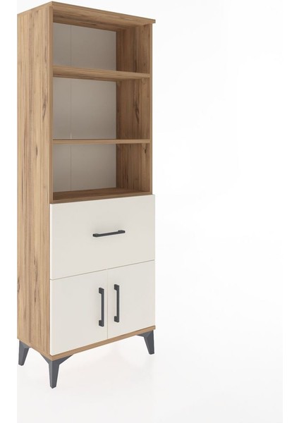 Arges Dolap 3 Raflı Tek Çekmeceli 2 Kapaklı 60X30X163 Çam-Aytaşı fiyatları