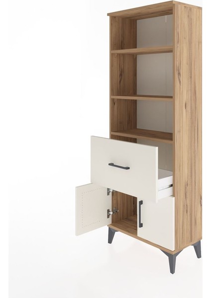 Arges Dolap 3 Raflı Tek Çekmeceli 2 Kapaklı 60X30X163 Çam-Aytaşı fırsatları