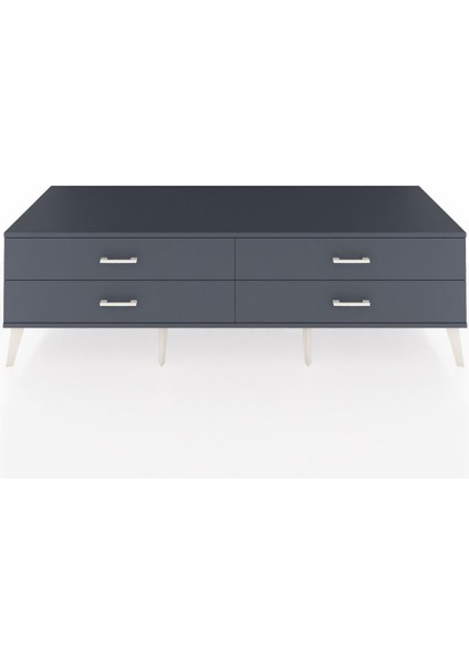 Kronos Tv Ünitesi 4 Çekmeceli 176X59X51 Çam-Antrasit/antrasit