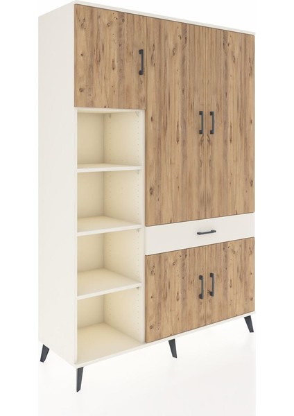 Hyperion Dolap 8 Raflı Tek Çekmeceli 5 Kapaklı 132X44X195 Aytaşı-Çam/aytaşı fiyatları