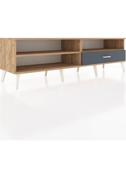 Hyperion Tv Ünitesi 2 Raflı Tek Çekmeceli 176X44X51 Çam-Çam/antrasit fiyatları