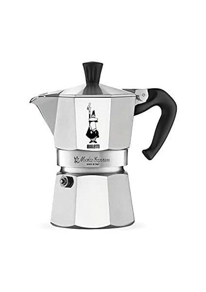 -: 3 Cups Ocak Üstü Espresso Pişirici - 130ML - Gümüş Renk - Gövde - Patentli Valfi - Tüm Ocak Türleri Için Uygundur (Indüksiyon Hariç) fiyatları