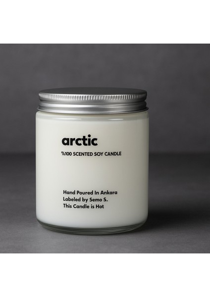 : Arctic : Cam Kavanozda Kokulu %100 Soya Mum (Limon Çiçeği, Bergamot, Çam) fiyatları