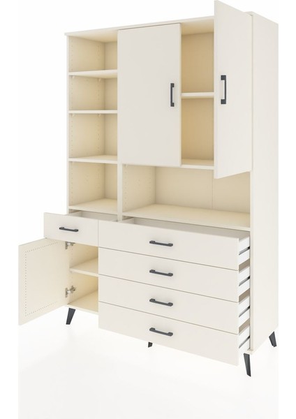 Hyperion Dolap 8 Raflı 5 Çekmeceli 3 Kapaklı 132X44X195 Aytaşı-Aytaşı/aytaşı modelleri