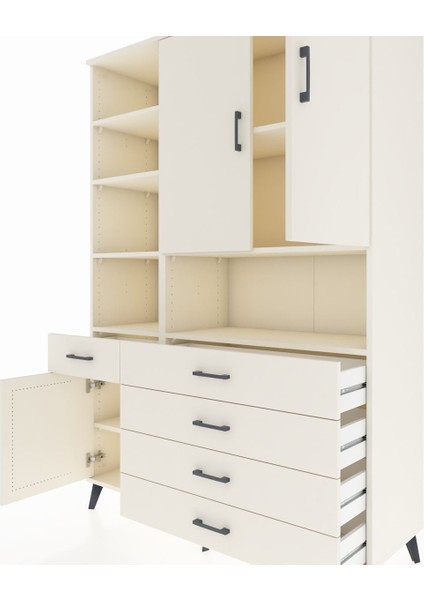 Hyperion Dolap 8 Raflı 5 Çekmeceli 3 Kapaklı 132X44X195 Aytaşı-Aytaşı/aytaşı fırsatları