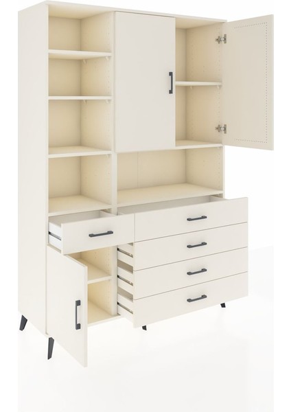 Hyperion Dolap 8 Raflı 5 Çekmeceli 3 Kapaklı 132X44X195 Aytaşı-Aytaşı/aytaşı indirimleri