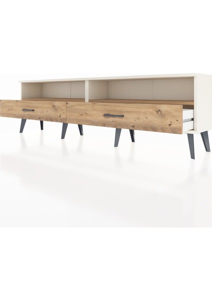 Arges Tv Ünitesi 2 Raflı 2 Çekmeceli 176X30X51 Aytaşı-Çam/çam fırsatları