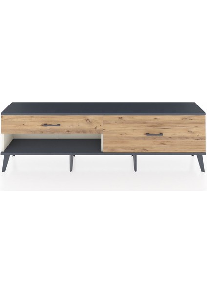 Arges Tv Ünitesi 2 Çekmeceli 176X30X51 Aytaşı-Antrasit/çam