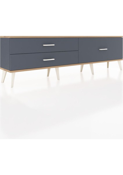 Arges Tv Ünitesi 3 Çekmeceli 176X30X51 Antrasit-Çam/antrasit fiyatları