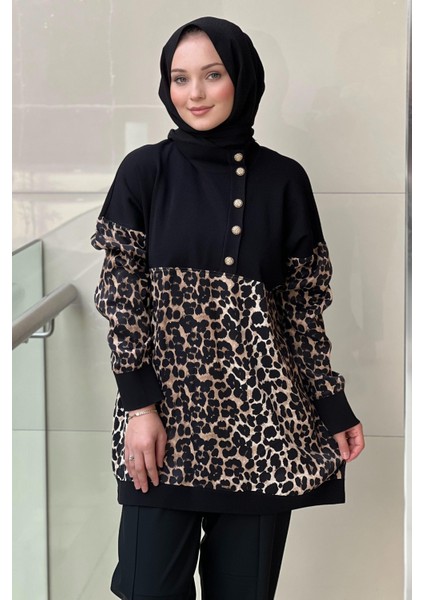 Triko Saten Combinli Desenli Tunik 4191 fiyatları