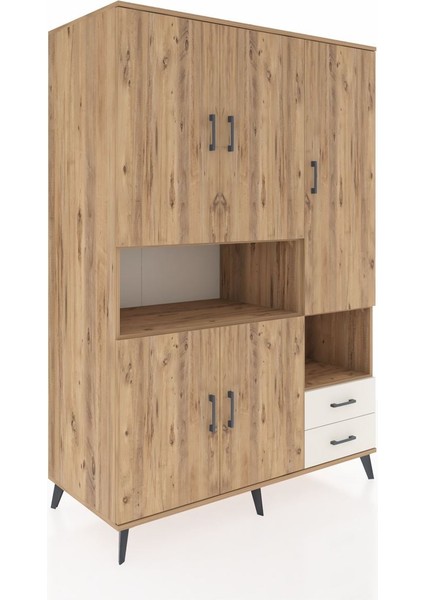 Kronos Dolap 10 Raflı 2 Çekmeceli 5 Kapaklı 132X59X195 Çam-Çam/aytaşı fiyatları