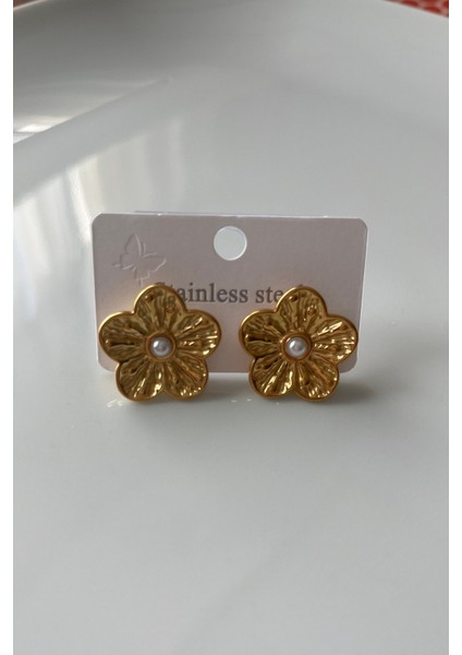 Vintage Çiçek Inci Çelik Küpe fiyatları