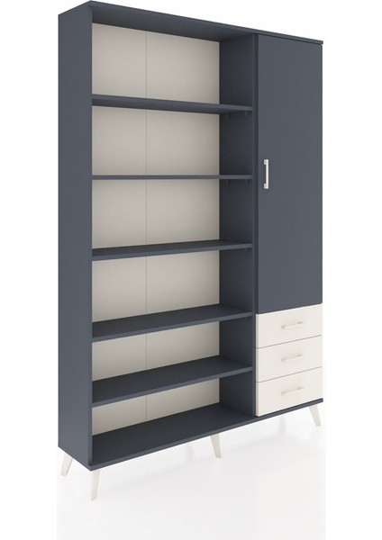 Arges Dolap 9 Raflı 3 Çekmeceli Tek Kapaklı 132X30X195 Antrasit-Antrasit/aytaşı fiyatları