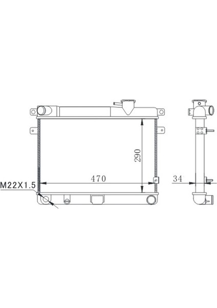 RADYATÖR M131 ESKI MODEL-YENI MODEL 470X292X34 2 SIRA AL PL SİSTEM 850080770 5953475 85005296