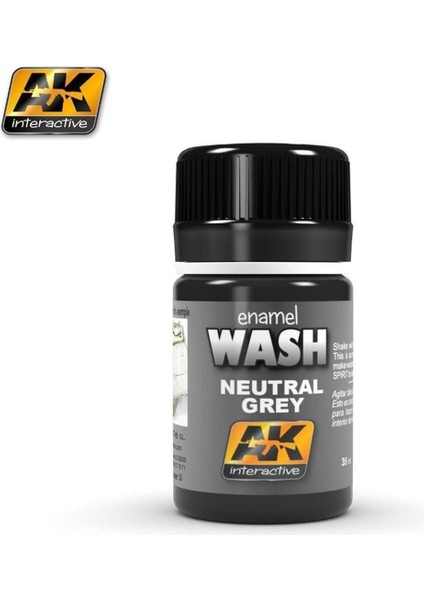 AK 677 35 ml. Nötr Gri Eskitme Efekti, Wash Serisi Enamel Model Boyası
