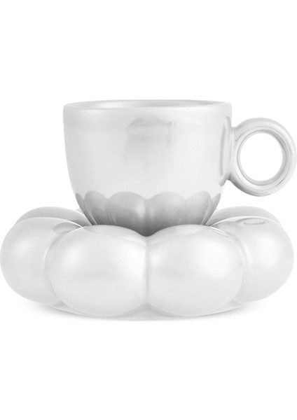 Bubble Beyaz Lüsterli 2 Kişilik Kahve Fincanı 90 ml fiyatları