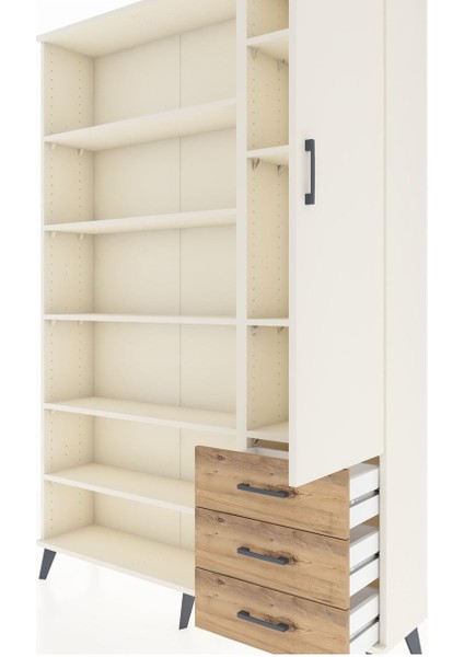 Arges Dolap 9 Raflı 3 Çekmeceli Tek Kapaklı 132X30X195 Aytaşı-Aytaşı/çam fırsatları