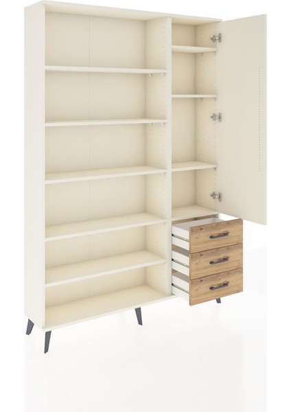 Arges Dolap 9 Raflı 3 Çekmeceli Tek Kapaklı 132X30X195 Aytaşı-Aytaşı/çam indirimleri
