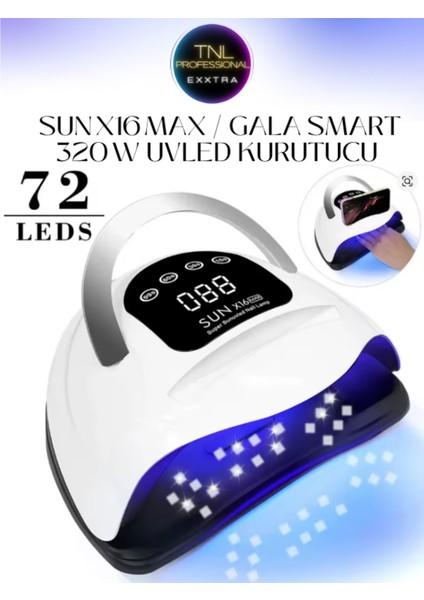 320 Watt En Güçlü Kurutucu Uv LED Gala 320W 72 Adet Süperled Protez Tırnak Kalıcı Oje