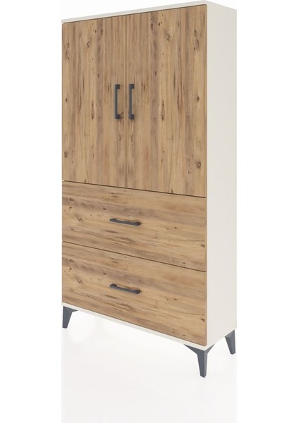 Arges Dolap Tek Raflı 2 Çekmeceli Tek Askılı 88X30X163 Aytaşı-Çam modelleri