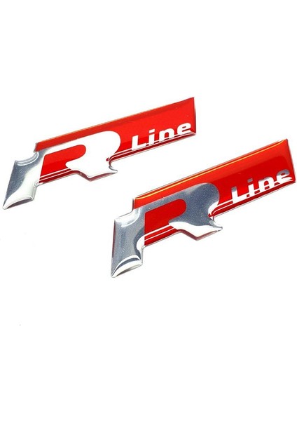 Vw R Line Yan Çamurluk Bagaj Damla Logo Sticker Kırmızı