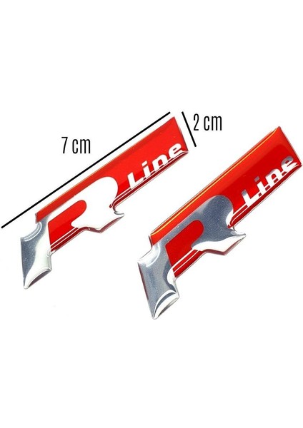 Vw R Line Yan Çamurluk Bagaj Damla Logo Sticker Kırmızı fiyatları