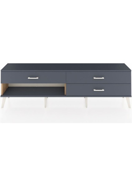 Arges Tv Ünitesi 3 Çekmeceli 176X30X51 Çam-Antrasit/antrasit