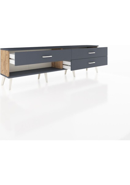 Arges Tv Ünitesi 3 Çekmeceli 176X30X51 Çam-Antrasit/antrasit indirimleri